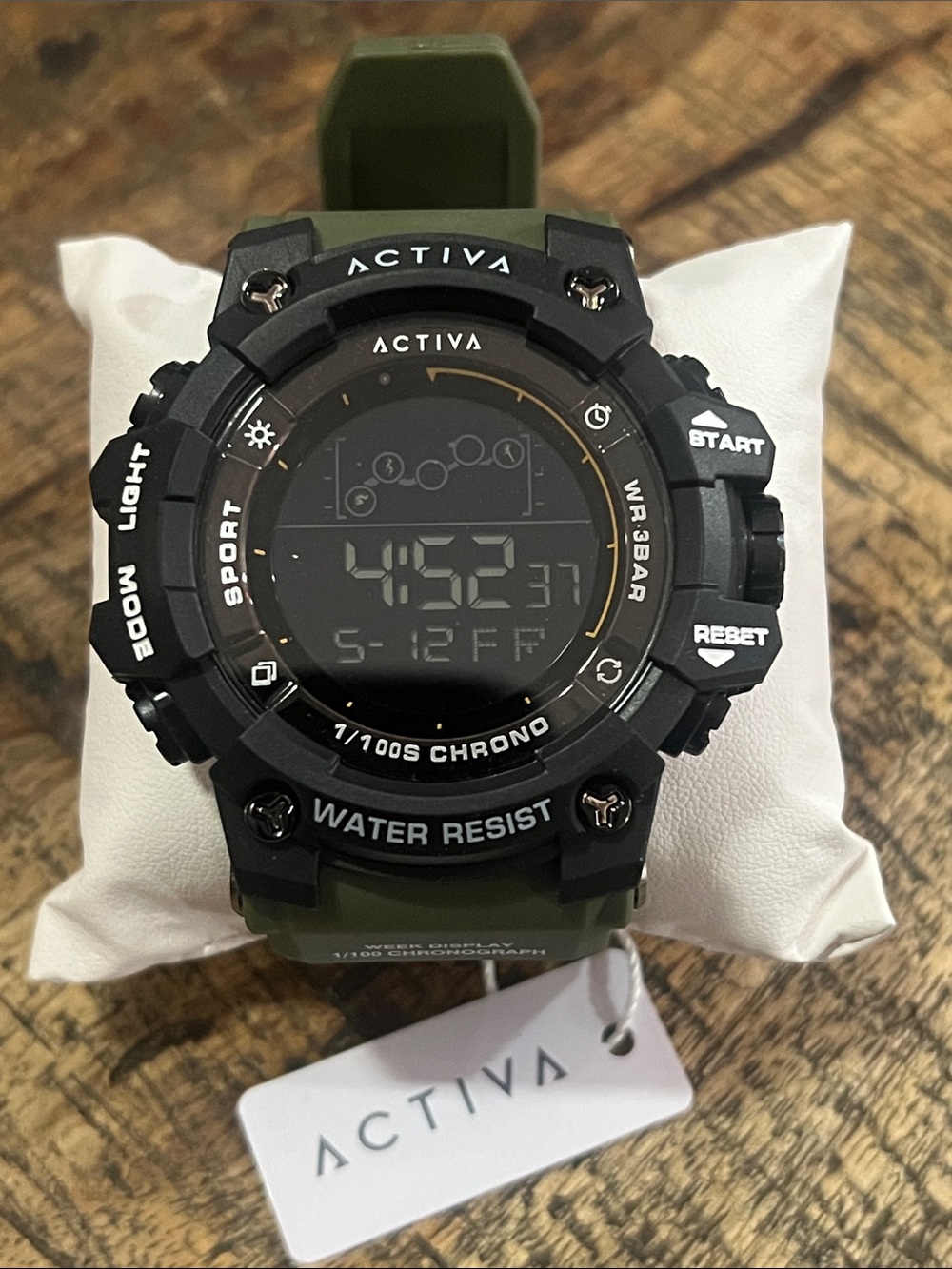 Activa Summit X Invicta Digital 50mm Sport Watch in Black and Olive Green